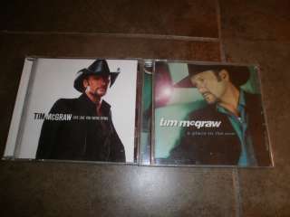   Country Music CDs by  Tim McGraw   A place in the Sun, Live like dying