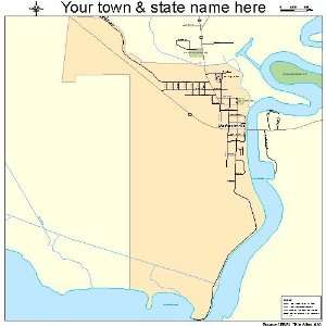  Street & Road Map of Madisonville, Louisiana LA   Printed 