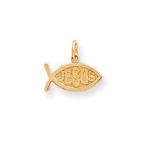  10k JESUS FISH CHARM   JewelryWeb Jewelry