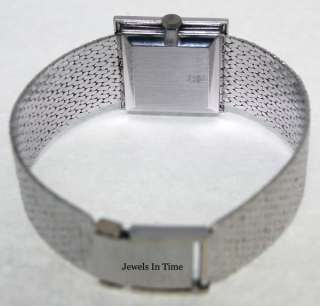 Jules Jurgensen Ladies 14k White Gold & Diamond + Box  