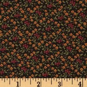  44 Wide Circle Of Love Club Floral Black Fabric By The 