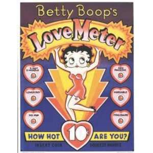  Betty Boop Tin Metal Sign  Love Meter