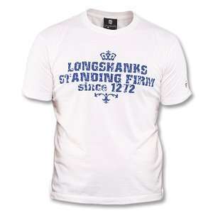 Longshanks Standing Firm Tee   White/Blue Logo  Sports 