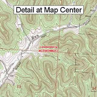   Topographic Quadrangle Map   Londonderry, Ohio (Folded/Waterproof