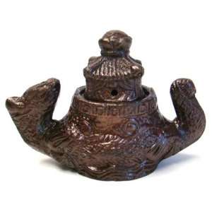  Dragon & Pagoda Bronze Burner 