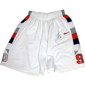  Jonny Flynn #10 2008 09 Syracuse Game Used White Shorts 