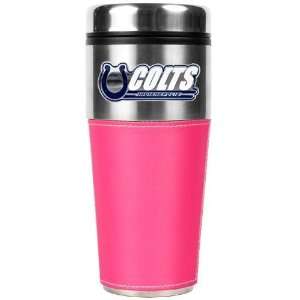Indianapolis Colts 16oz Stainless Steel Travel Tumbler with Pink 