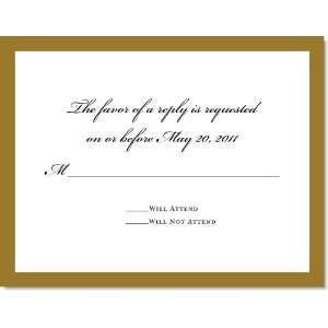  Gold Border Response Card on Crystal Shimmers