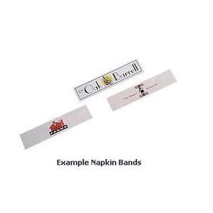 Custom Printed Napkin Bands (Linen Napkins) 6 x 1 1/2 2 Color Print 