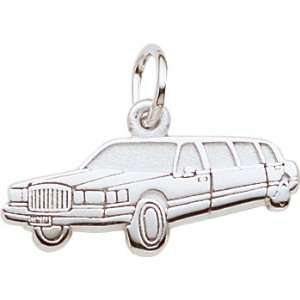  Rembrandt Charms Limousine Charm, 14K White Gold Jewelry