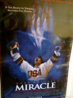 MIRACLE SIGNED MOVIE POSTER   KURT RUSSELL  