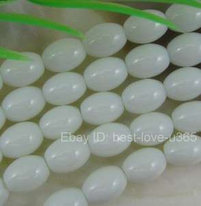 FREE SHIP 50pcs Ceramic white glass spacer beads 12X8mm BE461  