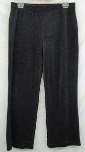 New Womens STYLE & CO SPORT Charcoal Velour Pants Large  