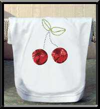 Sequin & Rhinestones Cherries T Shirt Clothing FOR DOGS  