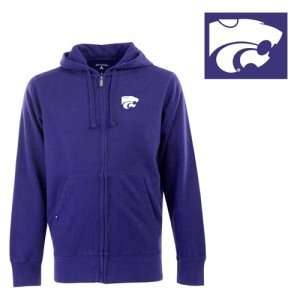 Kansas State Wildcats Full Zip Hooded Mens Sweatshirt (Dark Purple)
