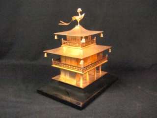 JAPANESE METAL DISPLAY OF KINKAKU JI GOLDEN PAVILLION KYOTO WORLD 
