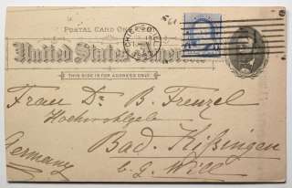 145) US 1893 OFFICIAL WORLD COLUMBIAN EXPOSITION uprated card to 