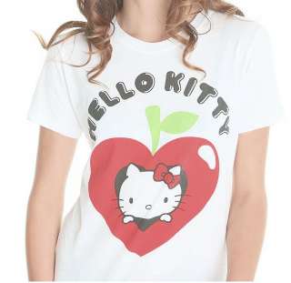 HELLO KITTY~ WHITE HEART SHAPED APPLE SHIRT  