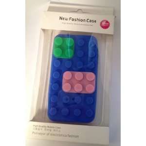 Lego Block Iphone 4/4S Case Dark Blue Color