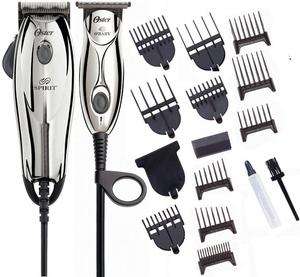 Oster Chrome Combo Adjustable Lightweight Clipper+Trimmer w/Case 