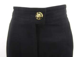 LAUREL Black Wool Knee Length Pencil Skirt Sz 38  