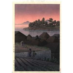 Kawase Hasui Japanese Woodblock Print; Amakusa Honryo, 1937  