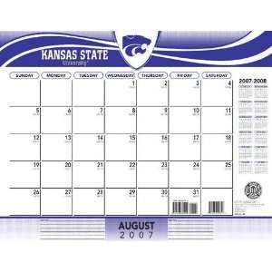 Kansas State Wildcats 2007 08 22 x 17 Academic Desk Calendar  