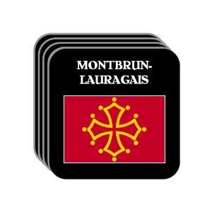 Midi Pyrenees   MONTBRUN LAURAGAIS Set of 4 Mini Mousepad Coasters