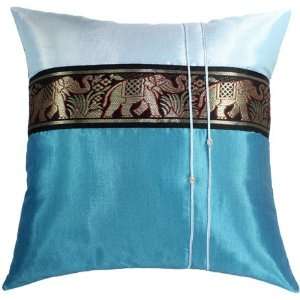  Artiwa Blue Throw Decorative Silk Pillow Cover 16x16 inch Large 