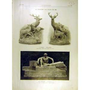    1908 Statues Gardet Deer Landowski Architecture