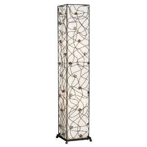  Kinetic Wire and Glass Marble Floor Lamp