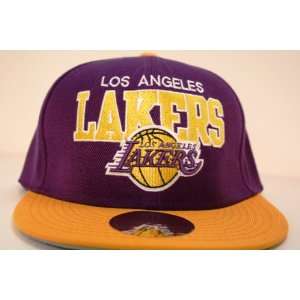   Lakers Purple/gold Two Tone Snapback Adjustable Plastic Snap Back Hat