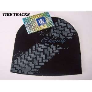   GM Chevy Chevrolet Black Car Track Knit Beanie / Hat 