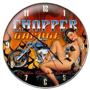 Chopper Garage Clock 