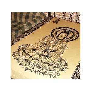  Beige Kwan Yin Tapestry 72x108 