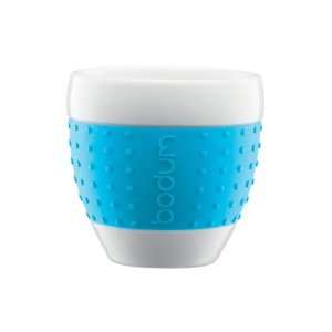  Bodum 2 1/2 ounce Pavina Porcelain Cups with Silicone Grip 