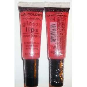  LA. Colors Sheer Lip Gloss Glossy Lip Candy Sprinkles (2 