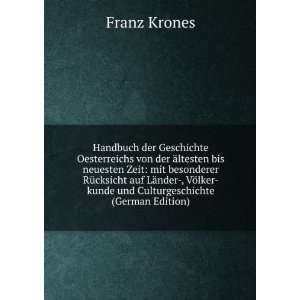   lker  kunde und Culturgeschichte (German Edition) Franz Krones Books