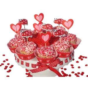     Small Love Bug Fun Cake  Rice Krispie Treats  Valentines Day Gift
