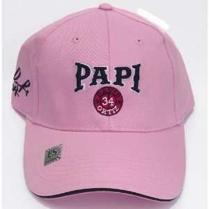  9E5A455 David Ortiz Papi Baseball Cap Boston   Pink