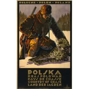  1927 poster Polska  Kraj polowan / S. Norblin.