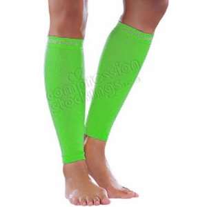  Zensah Compression Leg Sleeves in Neon Green Health 