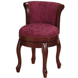  Delmar Toulouse Swivel Vanity Stool With Back