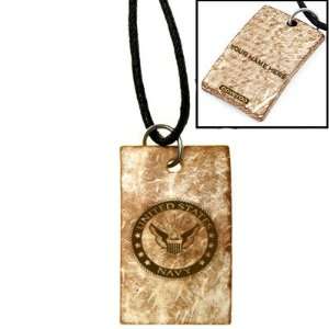    Military Channel Navy Genuine Coconut Pendant 