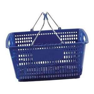  Plastic Basket 30 Liter With Wire Handle Blue Plastic 