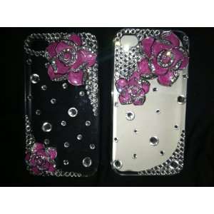    Iphone 4s White Purple Crystal Cover Cell Phones & Accessories
