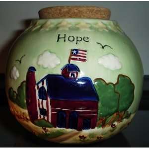  Americana Hope Ceramic Pot with lid
