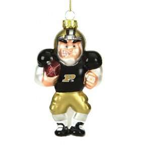  Purdue Glass Football Player Ornament (Set of 3) Sports 