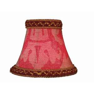  Lite Source CH522 6 6 Inch Lamp Shade, Red Jacquard