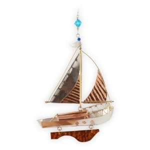    Pilgrim Imports Sailboat Metal Fair Trade Ornament